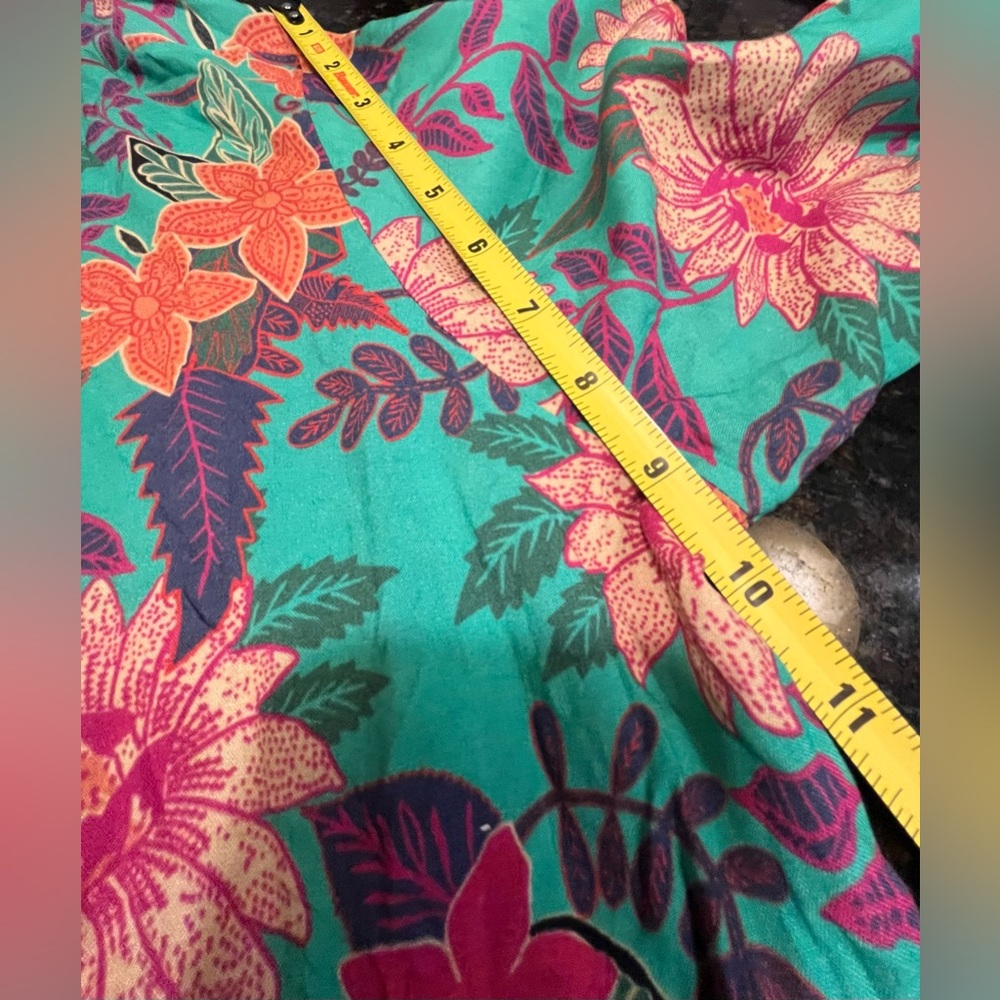 NATURAL LIFE BOHO FLORAL OPEN KIMONO WHIMSY GRUNGE DUSTER ROBE - Picture 7 of 10